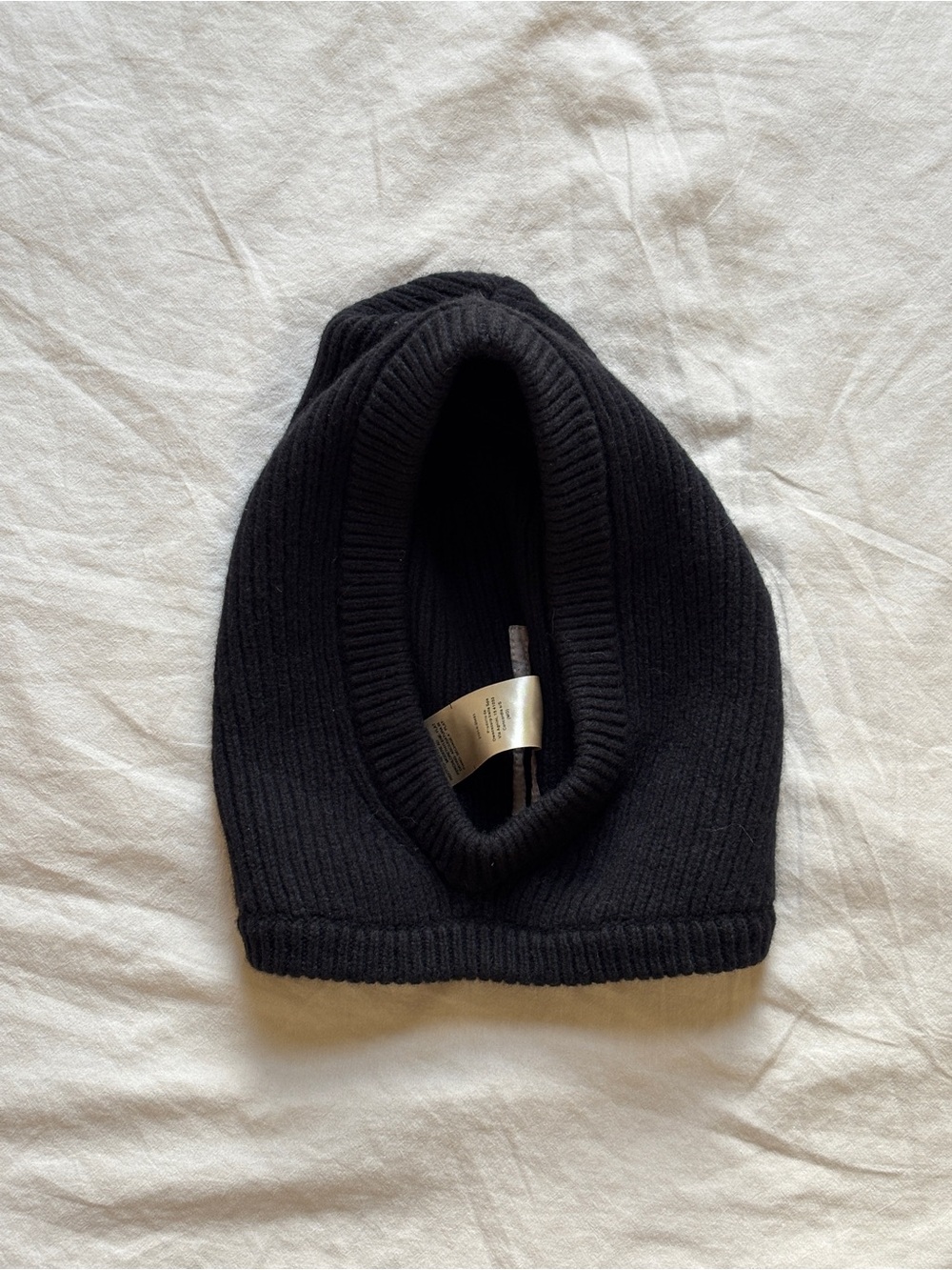Rick Owens Ribbed Knit Cashmere-wool Balaclava Size OS